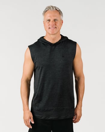 Men's Charcoal Breeze Sleeveless Hoodie