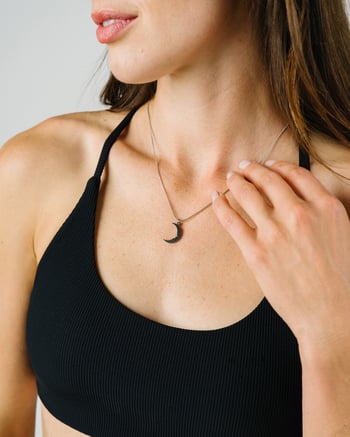 Silver Zalie Moon Necklace