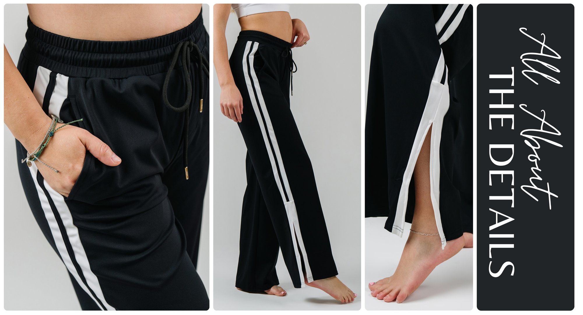 Black High Step Pants